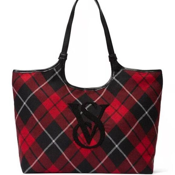 Victoria's Secret Plaid Tote - Picture 1 of 2